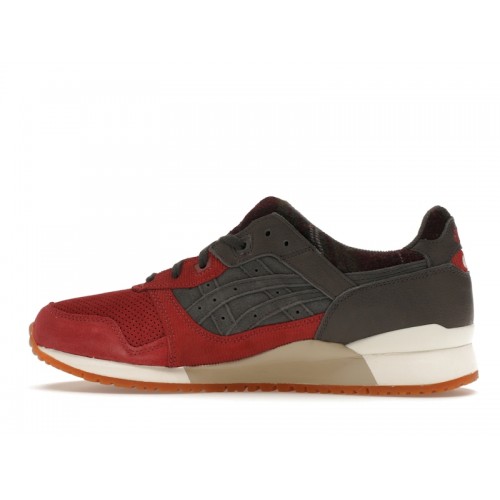 Кроссы ASICS Gel-Lyte III OG Brisket Red Obsidian Grey - мужская сетка размеров