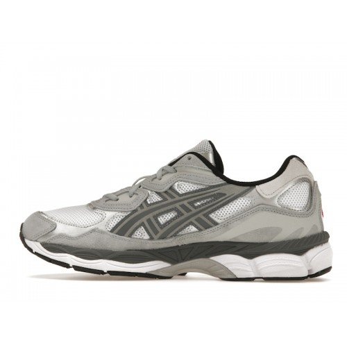 Кроссы ASICS Gel-NYC White Steel Grey - мужская сетка размеров