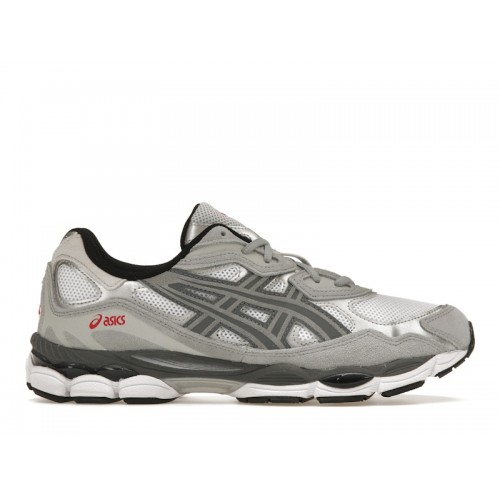 Кроссы ASICS Gel-NYC White Steel Grey - мужская сетка размеров