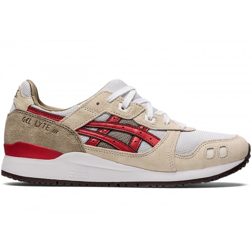 Кроссы ASICS Gel-Lyte III OG Smoke Grey Red Alert - мужская сетка размеров