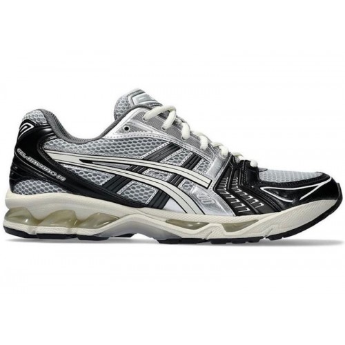 Кроссы ASICS Gel-Kayano 14 Black Glacier Grey Silver - мужская сетка размеров