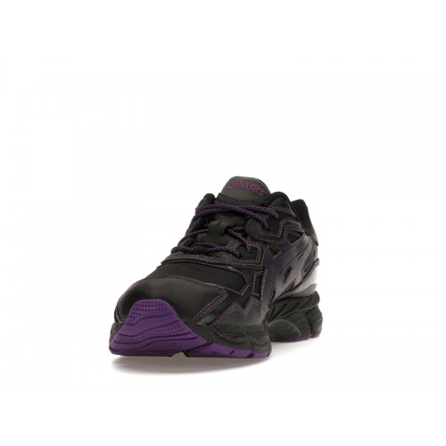 Кроссы ASICS Gel-NYC Needles Black Purple - мужская сетка размеров