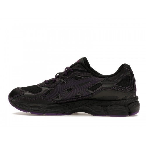 Кроссы ASICS Gel-NYC Needles Black Purple - мужская сетка размеров