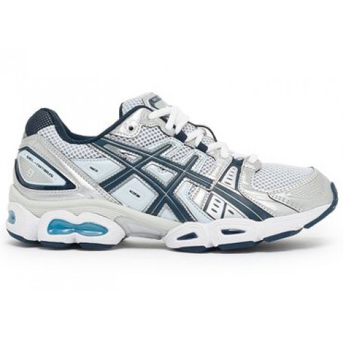 Кроссы ASICS Gel-Nimbus 9 Pure Silver French Blue (W) - женская сетка размеров