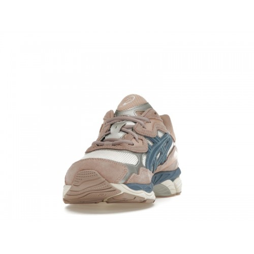 Кроссы ASICS Gel-NYC Cream Grey Floss Salmon (W) - женская сетка размеров
