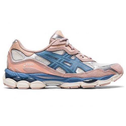 Кроссы ASICS Gel-NYC Cream Grey Floss Salmon (W) - женская сетка размеров