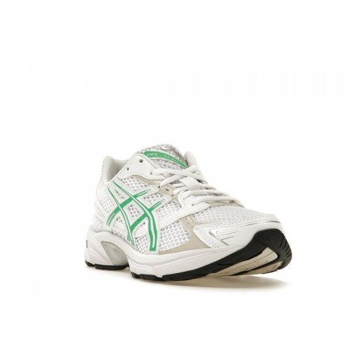 Кроссы ASICS Gel-1130 White Malachite Green (W) - женская сетка размеров