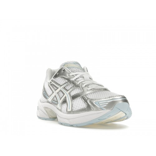 Кроссы ASICS Gel-1130 White Ivory Light Blue - мужская сетка размеров