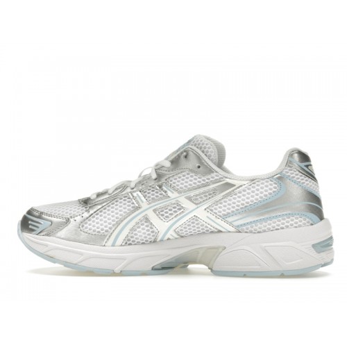 Кроссы ASICS Gel-1130 White Ivory Light Blue - мужская сетка размеров