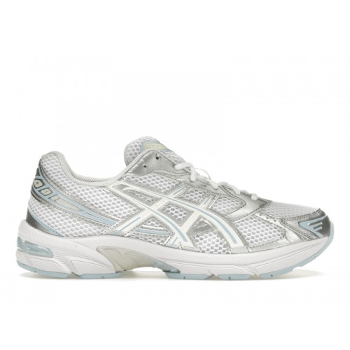 Кроссы ASICS Gel-1130 White Ivory Light Blue - мужская сетка размеров