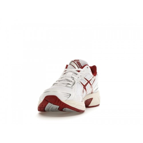 Кроссы ASICS Gel-1130 White Red Dahlia (W) - женская сетка размеров