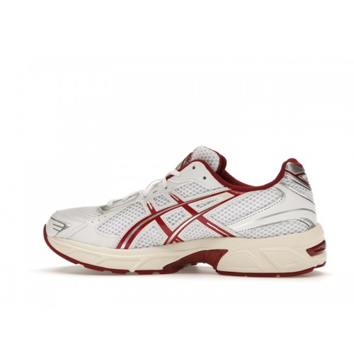 Кроссы ASICS Gel-1130 White Red Dahlia (W) - женская сетка размеров
