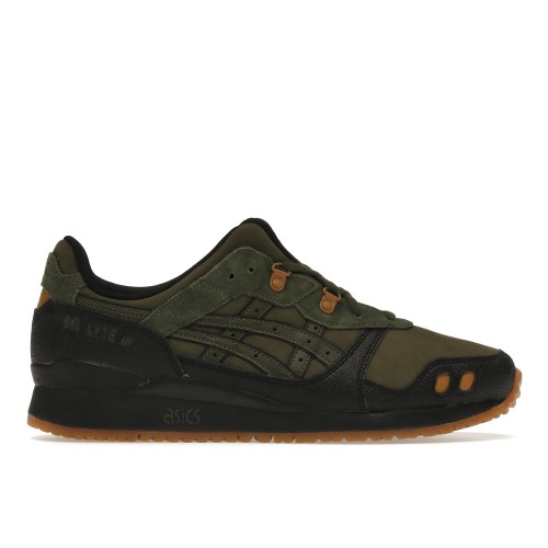 Кроссы ASICS Gel-Lyte III Olive Canvas Black - мужская сетка размеров