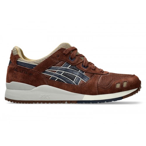 Кроссы ASICS Gel-Lyte III OG Reddish Brown Midnight - мужская сетка размеров