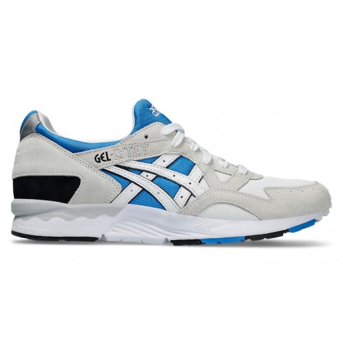 Кроссы ASICS Gel-Lyte V White Electric Blue - мужская сетка размеров