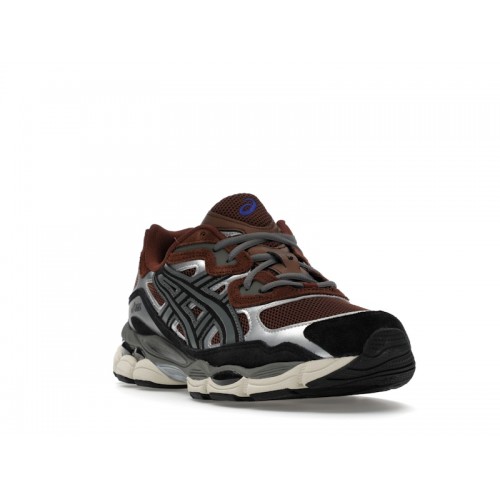 Кроссы ASICS Gel-NYC Reddish Brown Steeple Grey - мужская сетка размеров