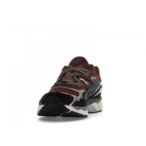 Кроссы ASICS Gel-NYC Reddish Brown Steeple Grey - мужская сетка размеров