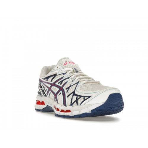 Кроссы ASICS Gel-Kayano 20 Cream Blue Red - мужская сетка размеров