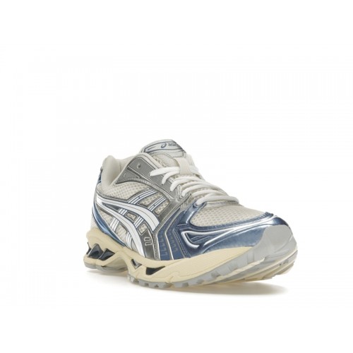 Кроссы ASICS Gel-Kayano 14 Cream Metallic Blue - мужская сетка размеров