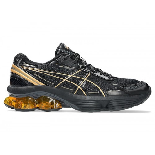 Кроссы ASICS Gel-Kinetic Fluent Black Gold - мужская сетка размеров