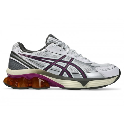Кроссы ASICS Gel-Kinetic Fluent White Truffle Grey - мужская сетка размеров