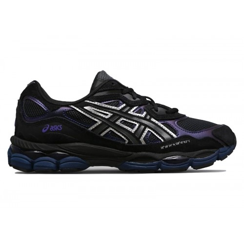 Кроссы ASICS Gel-NYC Black Graphite Grey Purple - мужская сетка размеров