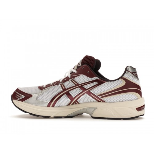 Кроссы ASICS Gel-1130 White Maroon Banner - мужская сетка размеров