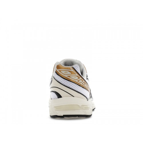 Кроссы ASICS Gel-1130 White Black Gold - мужская сетка размеров