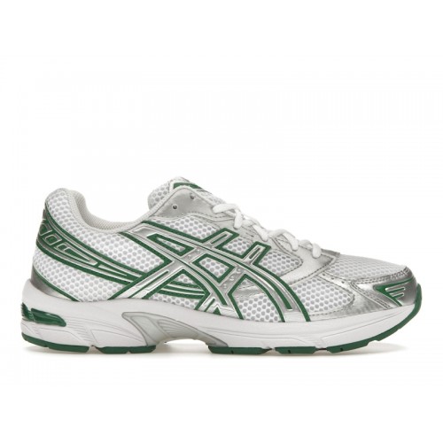 Кроссы ASICS Gel-1130 White Silver Green - мужская сетка размеров
