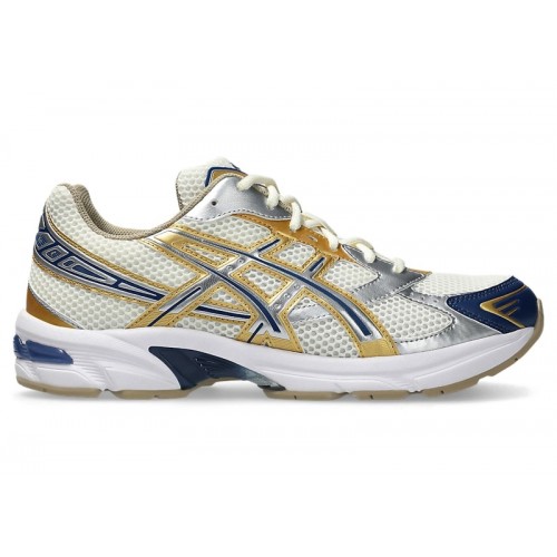 Кроссы ASICS Gel-1130 Cream Pure Silver Gold Blue - мужская сетка размеров