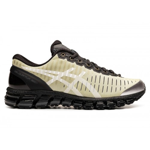 Кроссы ASICS Gel-Quantum 360 I Above The Clouds Soft Yellow Black - мужская сетка размеров
