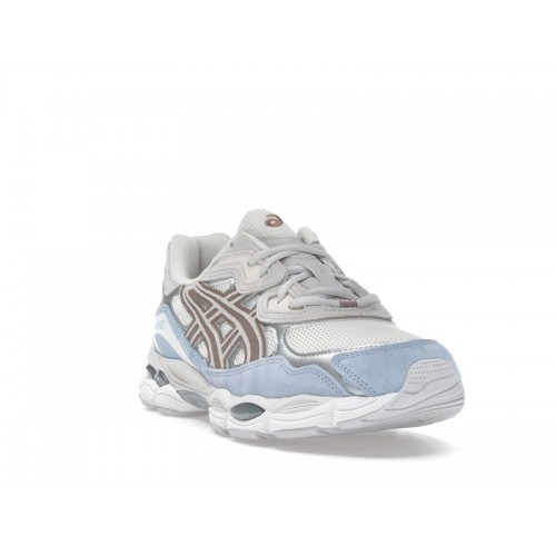 Кроссы ASICS Gel-NYC Cream Cloud Grey Blue - мужская сетка размеров