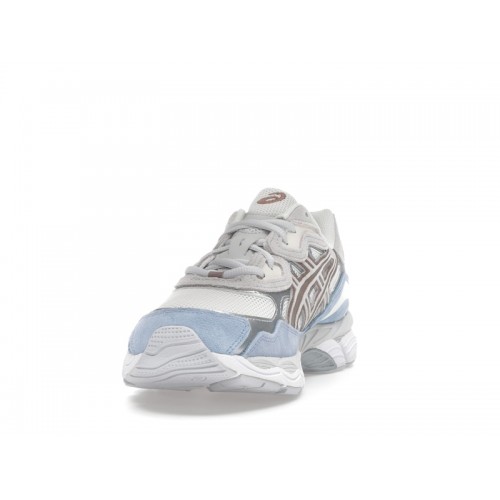 Кроссы ASICS Gel-NYC Cream Cloud Grey Blue - мужская сетка размеров