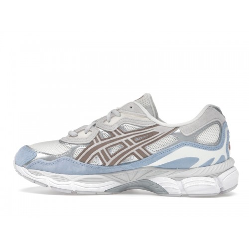 Кроссы ASICS Gel-NYC Cream Cloud Grey Blue - мужская сетка размеров