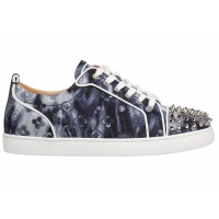 Christian Louboutin Junior Spikes Orlato Flat Silver Multi