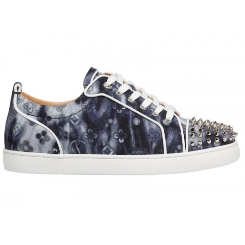 Christian Louboutin Junior Spikes Orlato Flat Silver Multi - мужская сетка размеров