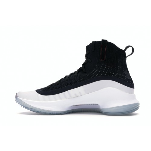 Кроссы Under Armour Curry 4 White Black - мужская сетка размеров