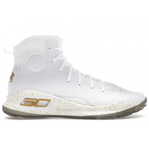 Under Armour Curry 4 Retro White Gold - мужская сетка размеров