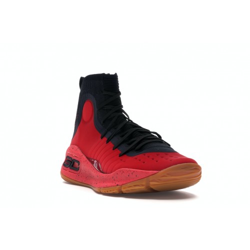 Кроссы Under Armour Curry 4 Red Black Gum - мужская сетка размеров