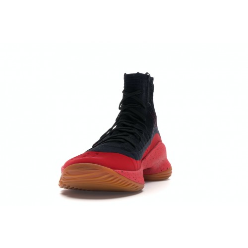 Кроссы Under Armour Curry 4 Red Black Gum - мужская сетка размеров