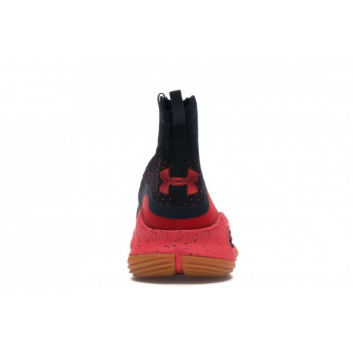 Кроссы Under Armour Curry 4 Red Black Gum - мужская сетка размеров