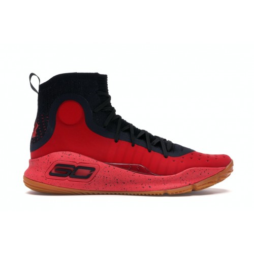 Кроссы Under Armour Curry 4 Red Black Gum - мужская сетка размеров