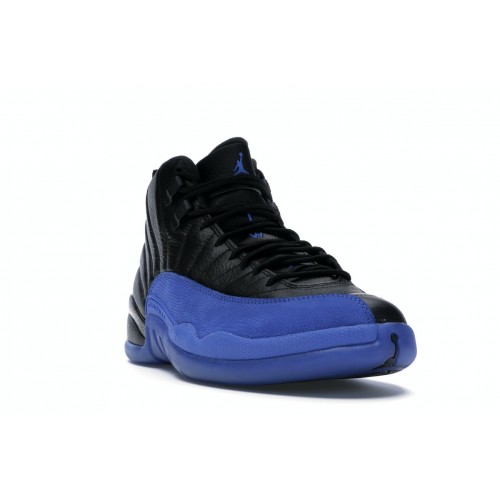 Кроссы Jordan 12 Retro Black Game Royal - мужская сетка размеров