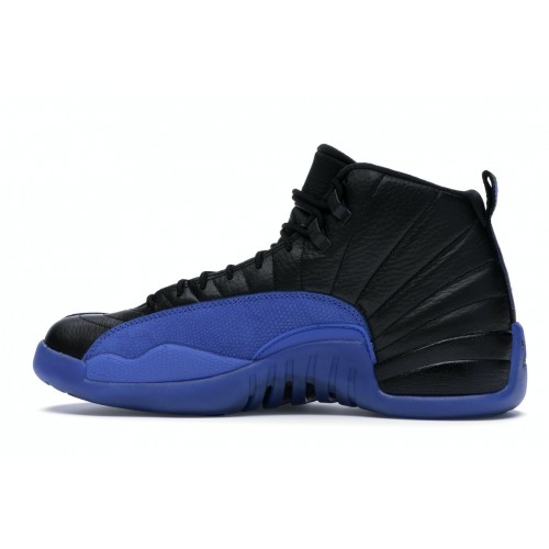 Кроссы Jordan 12 Retro Black Game Royal - мужская сетка размеров