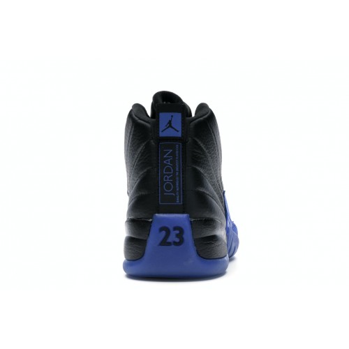 Кроссы Jordan 12 Retro Black Game Royal - мужская сетка размеров