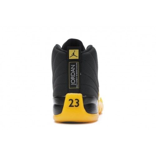 Кроссы Jordan 12 Retro Black University Gold - мужская сетка размеров