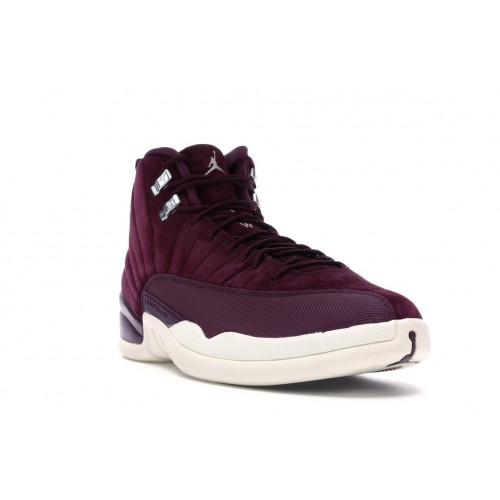 Кроссы Jordan 12 Retro Bordeaux - мужская сетка размеров