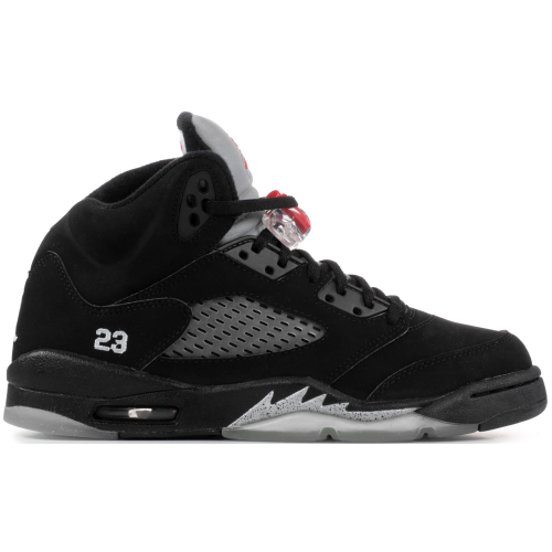 Кроссы Jordan 5 Retro Black Metallic (2007) (GS) - подростковая сетка размеров