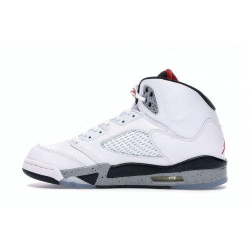 Кроссы Jordan 5 Retro White Cement - мужская сетка размеров