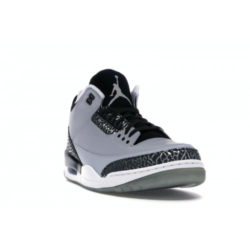 Кроссы Jordan 3 Retro Wolf Grey - мужская сетка размеров